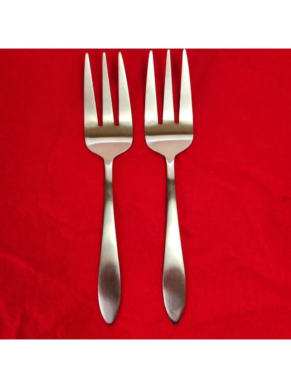 Oneida Cold Meat Serving Forks Mooncrest Pattern 8" Set of 2